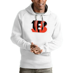 Cincinnati Bengals Antigua Victory Pullover Hoodie - White Hoodies