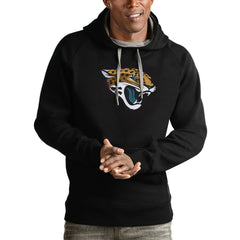 Jacksonville Jaguars Antigua Victory Pullover Hoodie - Black Hoodies
