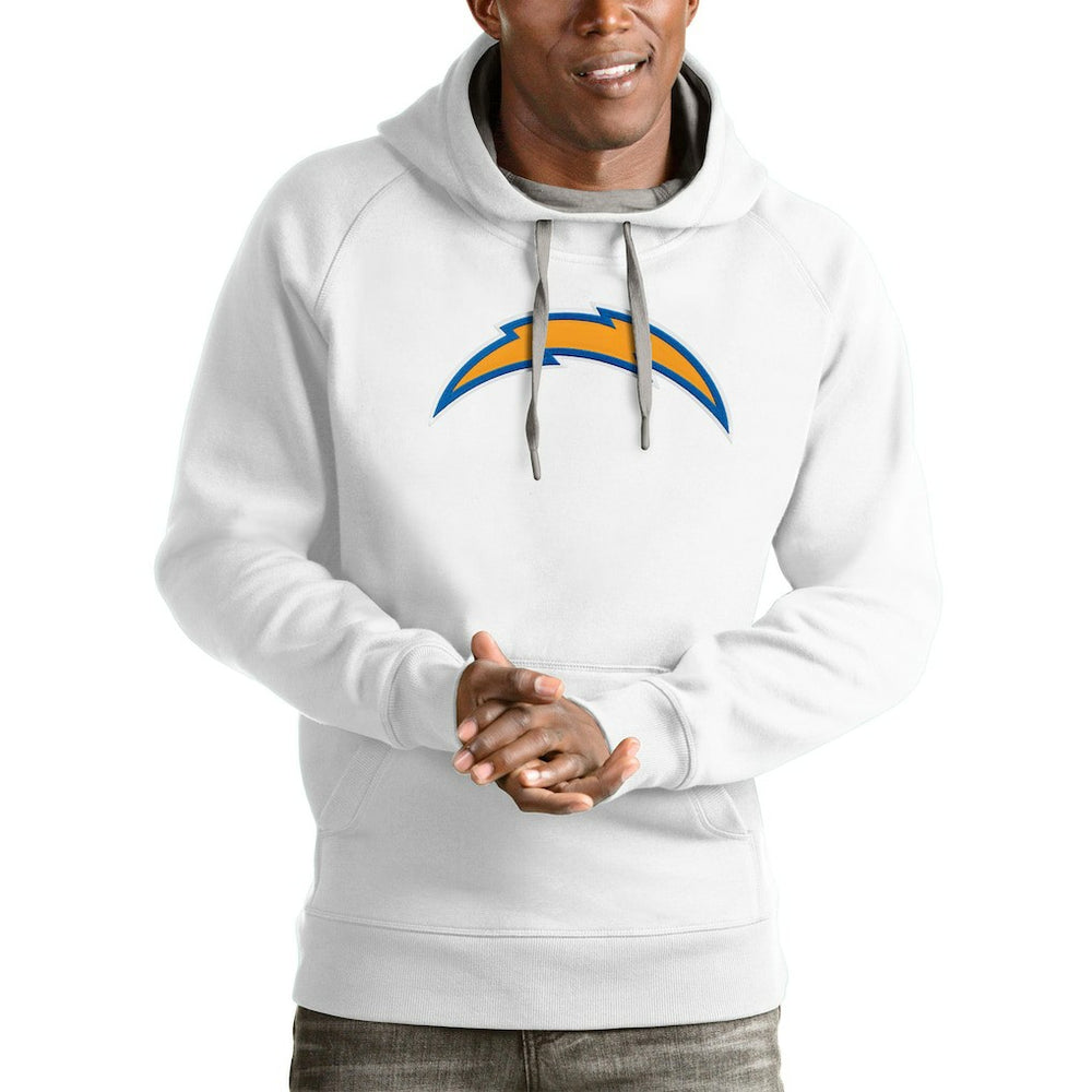 Los Angeles Chargers Antigua Victory Pullover Hoodie - White Hoodies