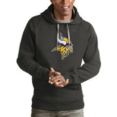 Minnesota Vikings Antigua Victory Pullover Hoodie - Charcoal Hoodies