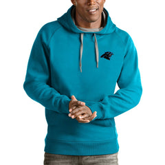 Carolina Panthers Antigua Logo Victory Pullover Hoodie - Blue Hoodies