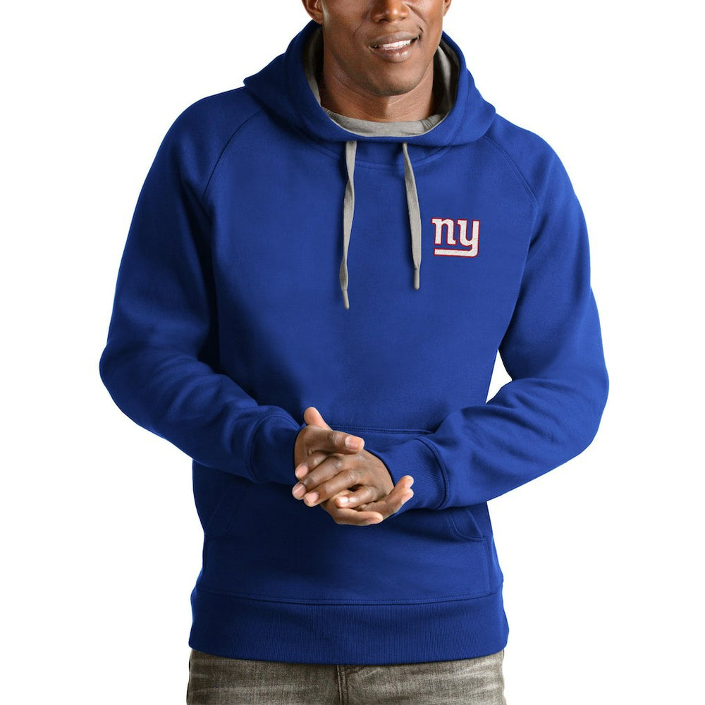 New York Giants Antigua Logo Victory Pullover Hoodie - Royal Hoodies