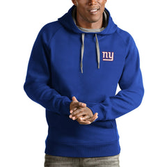 New York Giants Antigua Logo Victory Pullover Hoodie - Royal Hoodies
