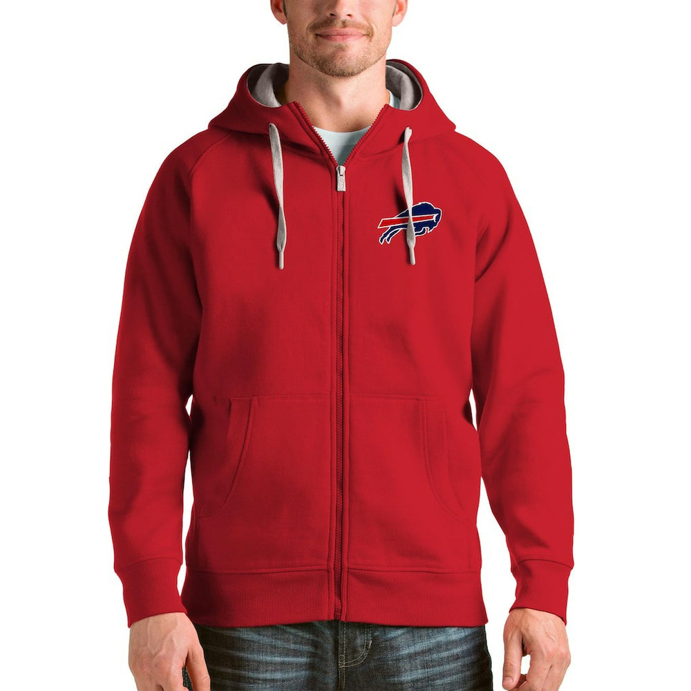 Buffalo Bills Antigua Victory Full-Zip Hoodie - Red Hoodies