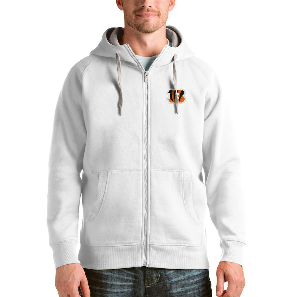 Cincinnati Bengals Antigua Victory Full-Zip Hoodie - White Hoodies