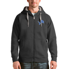 Detroit Lions Antigua Victory Full-Zip Hoodie - Charcoal Hoodies