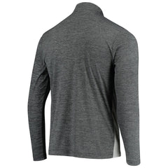 Las Vegas Raiders Antigua Throwback Cycle Quarter-Zip Jacket - Black/Heathered Gray Jackets