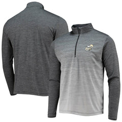New Orleans Saints Antigua Throwback Cycle Quarter-Zip Jacket - Black/Heathered Gray Jackets