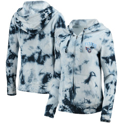 Tennessee Titans New Era Women's Tie-Dye Fleece Full-Zip Hoodie - Navy Hoodies