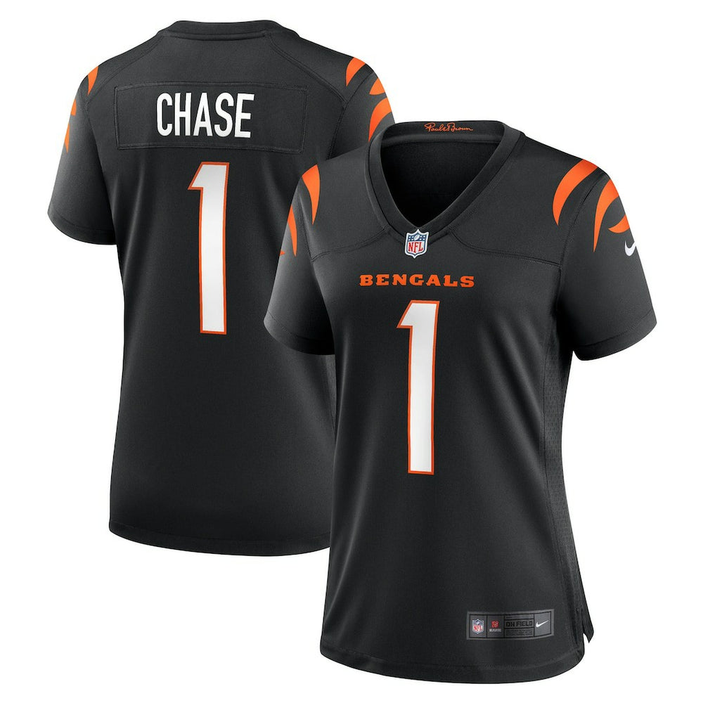 Ja'Marr Chase Cincinnati Bengals Women's Game Jersey - Black Jerseys