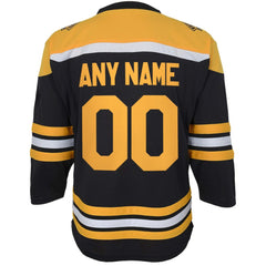 Boston Bruins Youth Home Replica Custom Jersey - Black | US 4328536