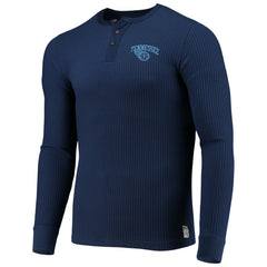 Tennessee Titans Junk Food Thermal Henley Long Sleeve T-Shirt - Navy T-shirts