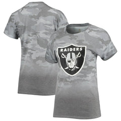 Las Vegas Raiders Juniors Beth Camo Dip-Dye T-Shirt - Gray/Black T-shirts