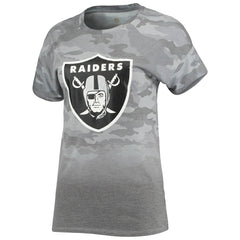 Las Vegas Raiders Juniors Beth Camo Dip-Dye T-Shirt - Gray/Black T-shirts