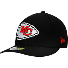 Kansas City Chiefs New Era Omaha Low Profile 59FIFTY Fitted Hat - Black Hats
