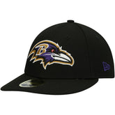 Baltimore Ravens New Era Omaha Low Profile 59FIFTY Fitted Hat - Black Hats