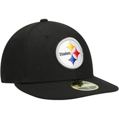 Pittsburgh Steelers New Era Omaha Low Profile 59FIFTY Fitted Hat - Black Hats