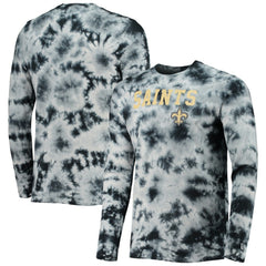 New Orleans Saints New Era Tie-Dye Long Sleeve T-Shirt - Black T-shirts