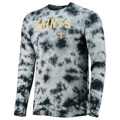 New Orleans Saints New Era Tie-Dye Long Sleeve T-Shirt - Black T-shirts