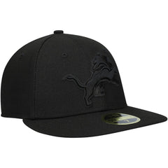 Detroit Lions New Era Black on Black Low Profile 59FIFTY II Fitted Hat - Black Hats