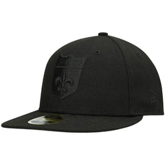 New Orleans Saints New Era Historic Logo Black on Black Low Profile 59FIFTY II Fitted Hat - Black Hats