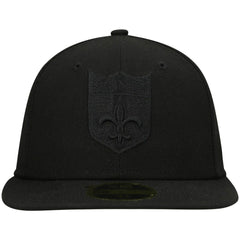 New Orleans Saints New Era Historic Logo Black on Black Low Profile 59FIFTY II Fitted Hat - Black Hats