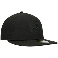 New Orleans Saints New Era Historic Logo Black on Black Low Profile 59FIFTY II Fitted Hat - Black Hats