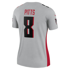 Kyle Pitts Sr. Atlanta Falcons Women's Inverted Legend Player Performance Top - Gray Tops
