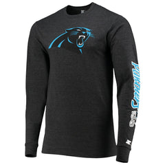 Carolina Panthers Starter Halftime Long Sleeve T-Shirt - Heathered Black T-shirts