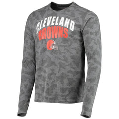 Cleveland Browns MSX by Michael Strahan Camo Performance Long Sleeve T-Shirt - Black T-shirts