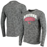 Arizona Cardinals MSX by Michael Strahan Camo Performance Long Sleeve T-Shirt - Black T-shirts