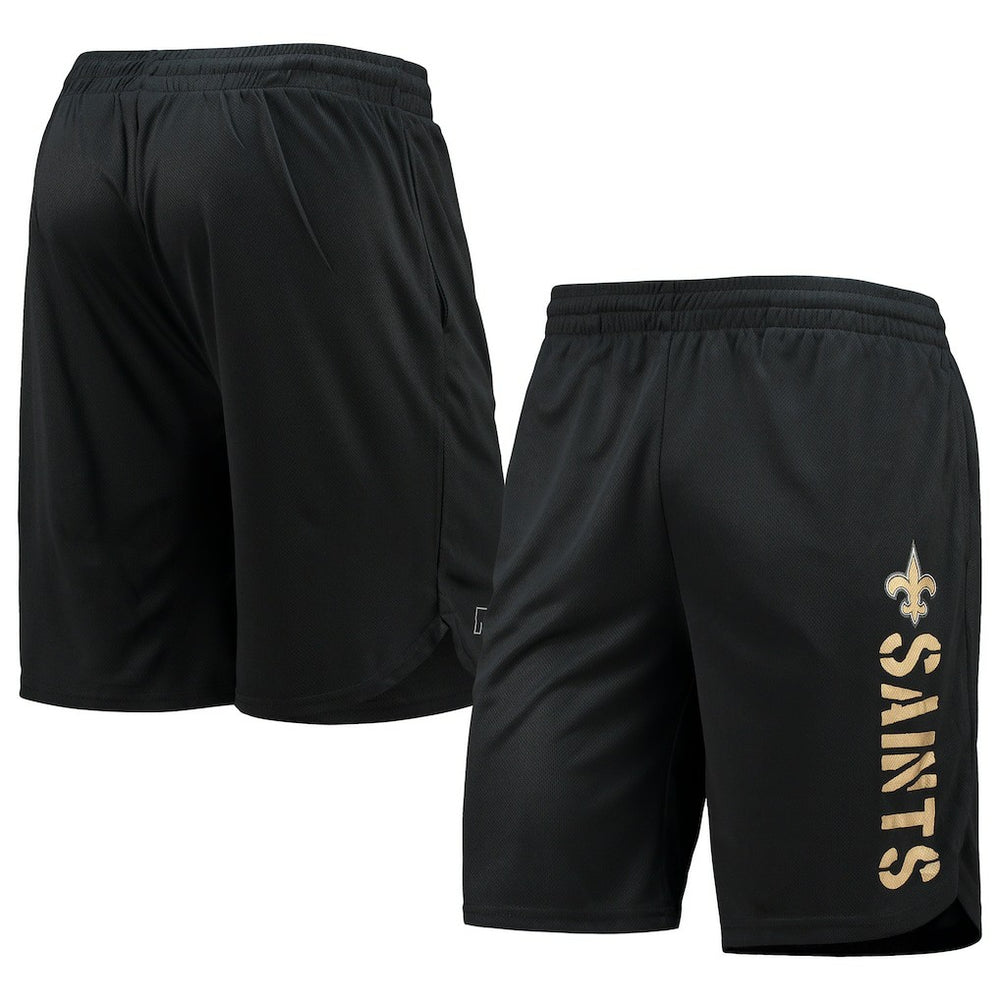New Orleans Saints MSX by Michael Strahan Training Shorts - Black Shorts