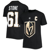 Mark Stone Vegas Golden Knights Youth Player Name & Number T-Shirt - Black | US 4357686