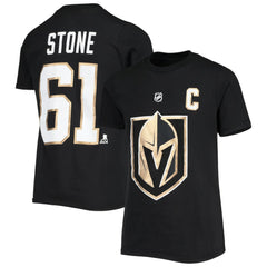 Mark Stone Vegas Golden Knights Youth Player Name & Number T-Shirt - Black | US 4357686