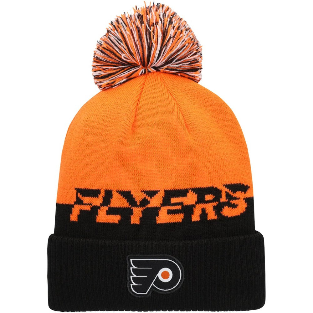 Philadelphia Flyers adidas COLD.RDY Cuffed Knit Hat with Pom - Orange/Black | US 4360111