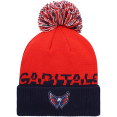 Washington Capitals adidas COLD.RDY Cuffed Knit Hat with Pom - Red/Navy | US 4360127