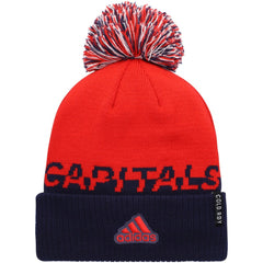 Washington Capitals adidas COLD.RDY Cuffed Knit Hat with Pom - Red/Navy | US 4360127
