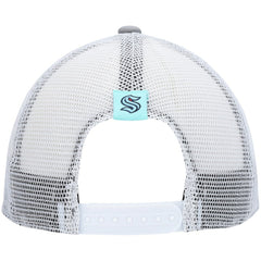 Seattle Kraken adidas Women's Foam Trucker Snapback Hat - Gray/White | US 4360323