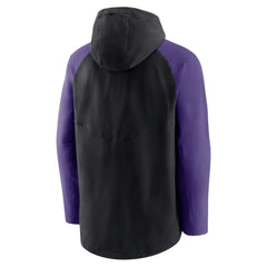Colorado Rockies Nike Authentic Collection Performance Raglan Full-Zip Hoodie - Black/Purple Hoodies