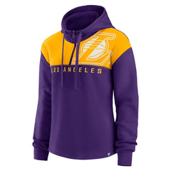 Los Angeles Lakers Women's Overslide Quarter-Zip Fleece Hoodie Purple - Fanatics