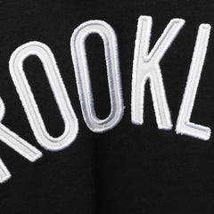Brooklyn Nets Big & Tall Double Contrast Pullover Hoodie Black/White - Fanatics