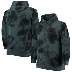 Brooklyn Nets Big & Tall Wordmark Cloud Dye Pullover Hoodie Black - Fanatics