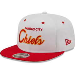 Kansas City Chiefs New Era Sparky Original 9FIFTY Snapback Hat - White/Red Hats