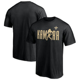 Alvin Kamara New Orleans Saints Checkdown T-Shirt - Black T-shirts