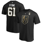 Mark Stone Vegas Golden Knights Fanatics Authentic Stack Player Name & Number Captain Patch T-Shirt - Black | US 4363048