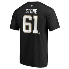Mark Stone Vegas Golden Knights Fanatics Authentic Stack Player Name & Number Captain Patch T-Shirt - Black | US 4363048