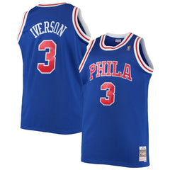 Allen Iverson Philadelphia 76ers 1996/97 Big & Tall Hardwood Classics Swingman Jersey Royal - Mitchell & Ness outlet