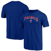 Texas Rangers Fanatics Cooperstown Collection Series Sweep Tri-Blend T-Shirt - Heather Royal T-shirts