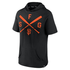 San Francisco Giants Fanatics Iconic Rebel Short Sleeve Hooded Top - Black Tops