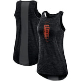 San Francisco Giants Nike Women's Logo Fade High Neck Performance Tank Top - Black Tanks